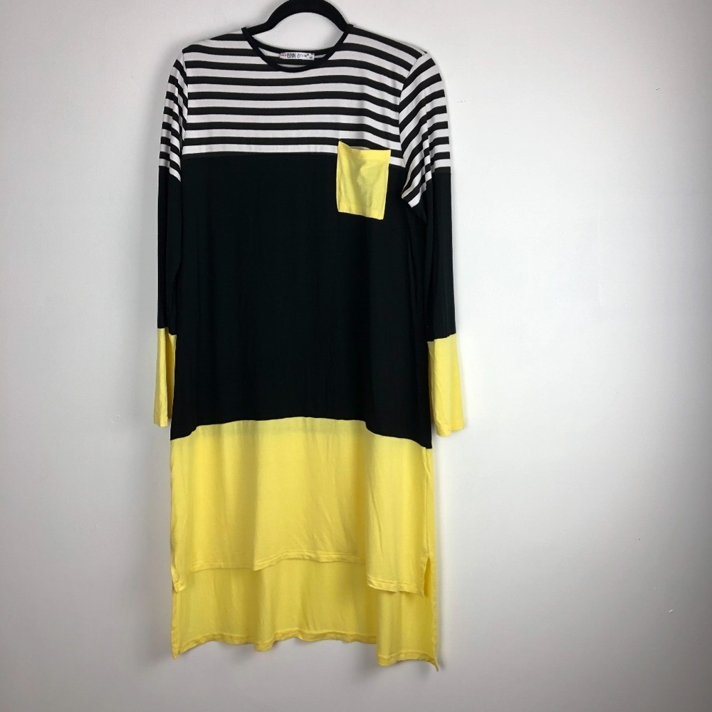 Benin Style high low multicolored dress size 42